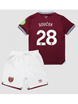 Detské Futbalové oblečenie West Ham United Tomas Soucek #28 2025-26 Krátky Rukáv - Domáci (+ trenírky)